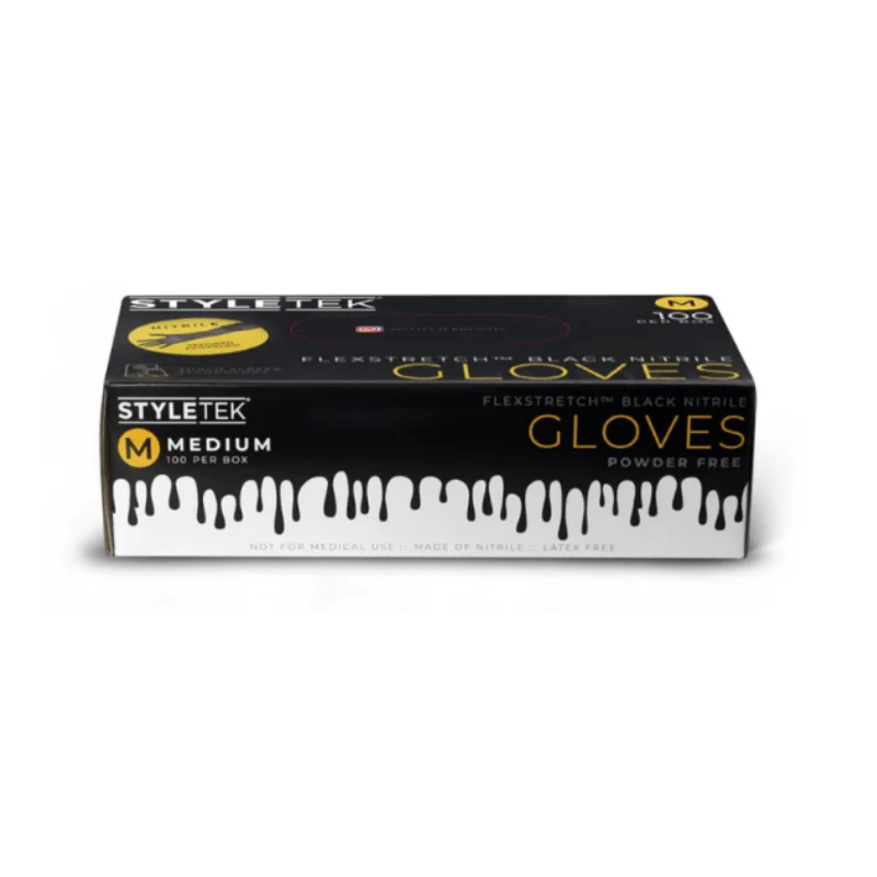 Styletek Black Nitrile Gloves 100pk - Image 2